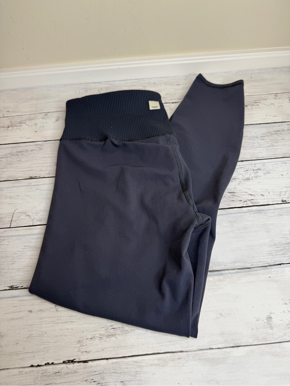 Vuori Ribbed Waist Navy gray Leggings